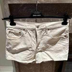 Levi’s Women's Cream Denim Shorts